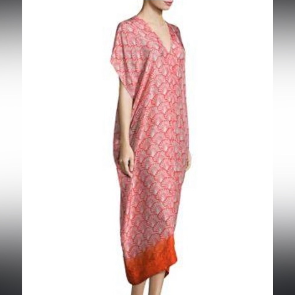 Roberta Roller Rabbit Womens Viajero Salome Silk Caftan. EUC. Size M/L.